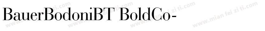 BauerBodoniBT BoldCo字体转换